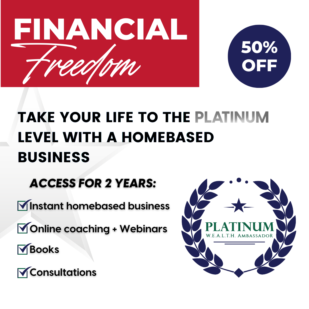 Discounted Platinum W.E.A.L.T.H. Ambassador for Two Years - 50% Off - only $499