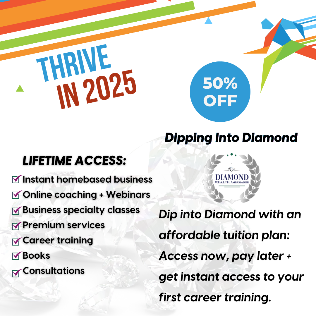 Dipping into DIAMOND W.E.A.L.T.H. Ambassador Lifetime Membership - 50% Off - Only $599